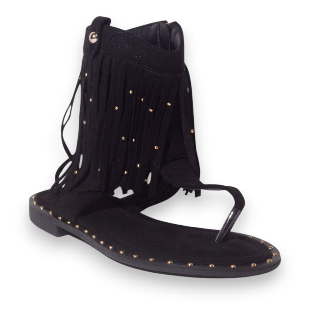 Europeon Union Women Black Chamois Sandal #5319