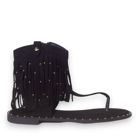 Europeon Union Women Black Chamois Sandal #5319
