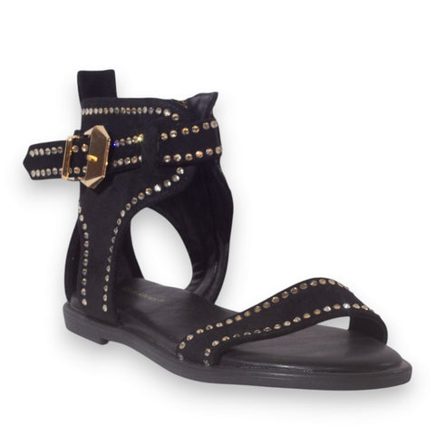 Europeon Union Women Black Chamois Sandal #5320