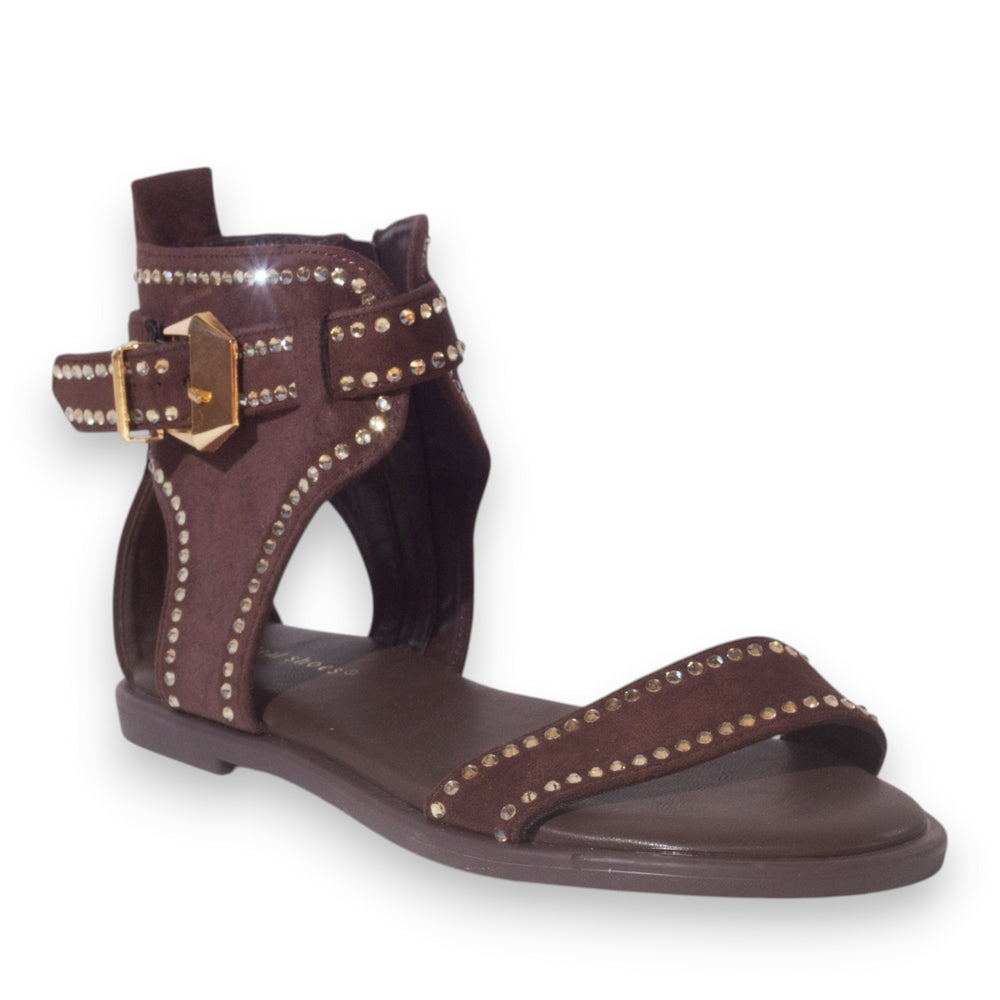Europeon Union Women Brown Chamois Sandal #5322