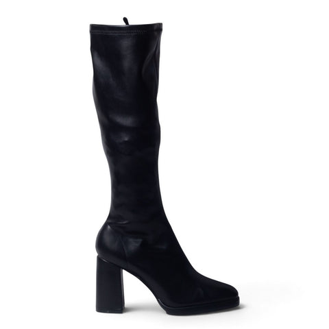 European Union Women Black Leather Boot #5373
