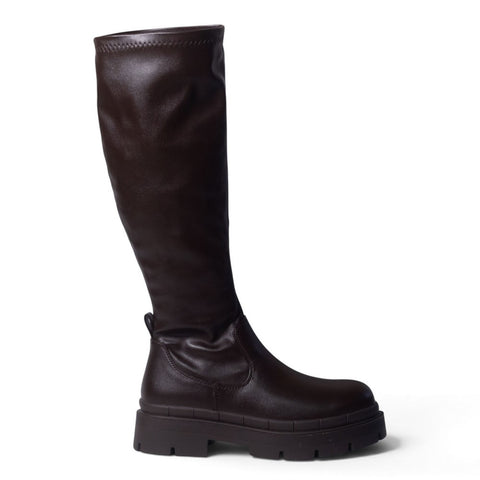 European Union Women Brown Leather Boot #5378