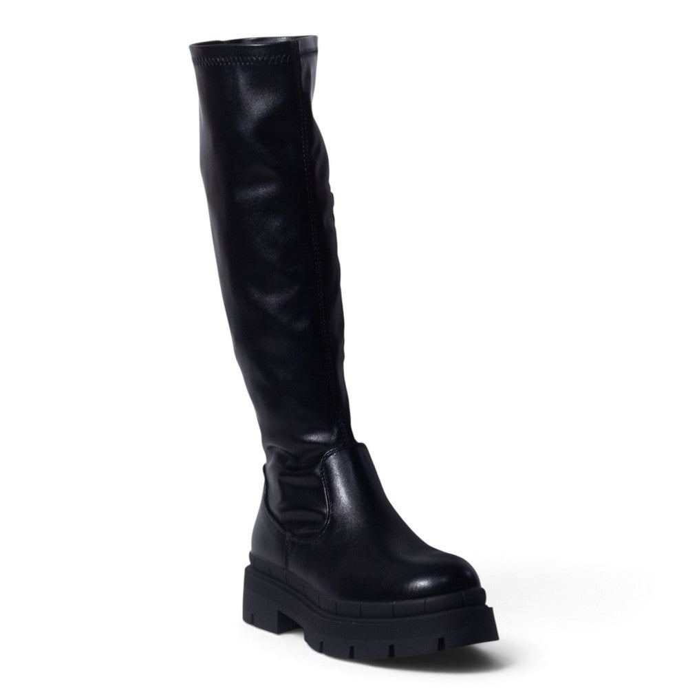 European Union Women Black Leather Boot #5379