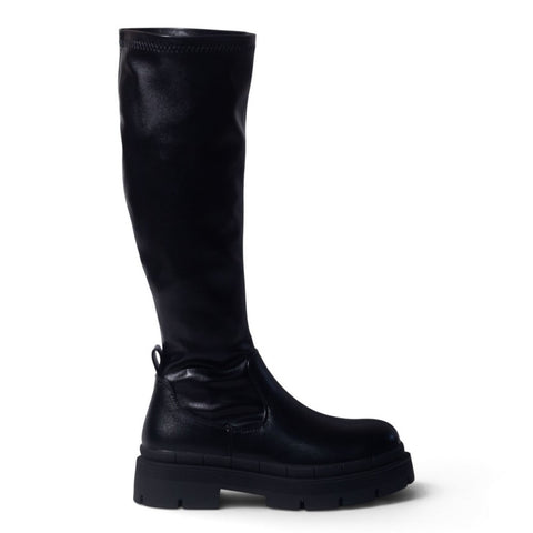 European Union Women Black Leather Boot #5379