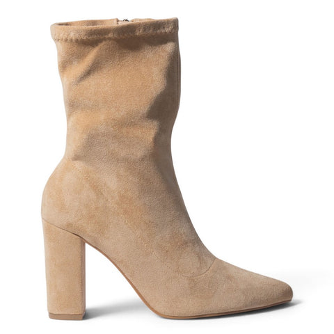 European Union Women Beige Chamois Half Boot #5380