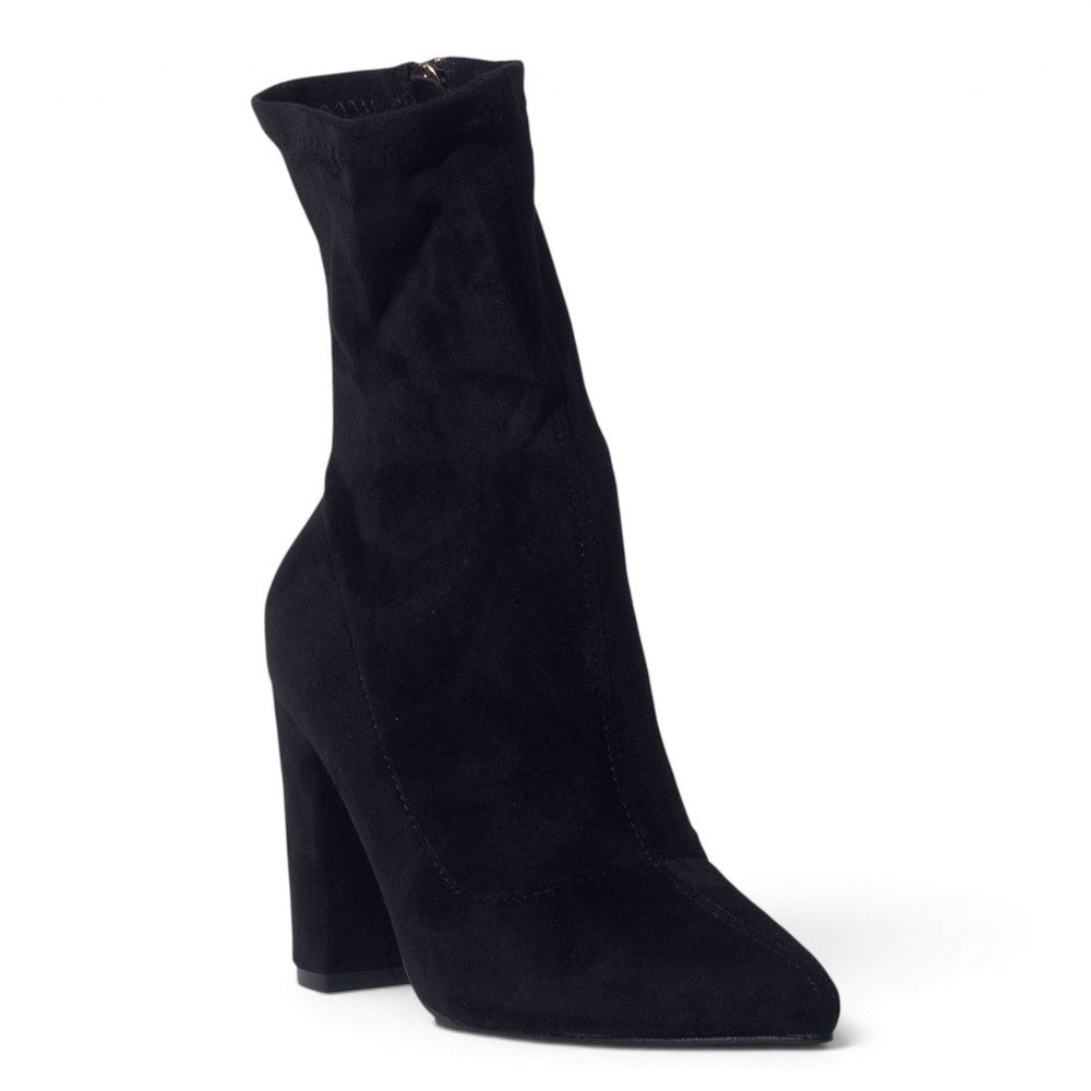 European Union Women Black Chamois Half Boot #5381