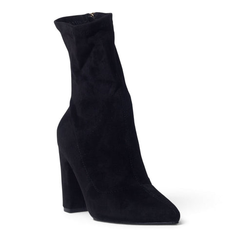 European Union Women Black Chamois Half Boot #5381