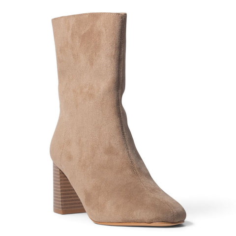 European Union Women Beige Chamois Half Boot #5382