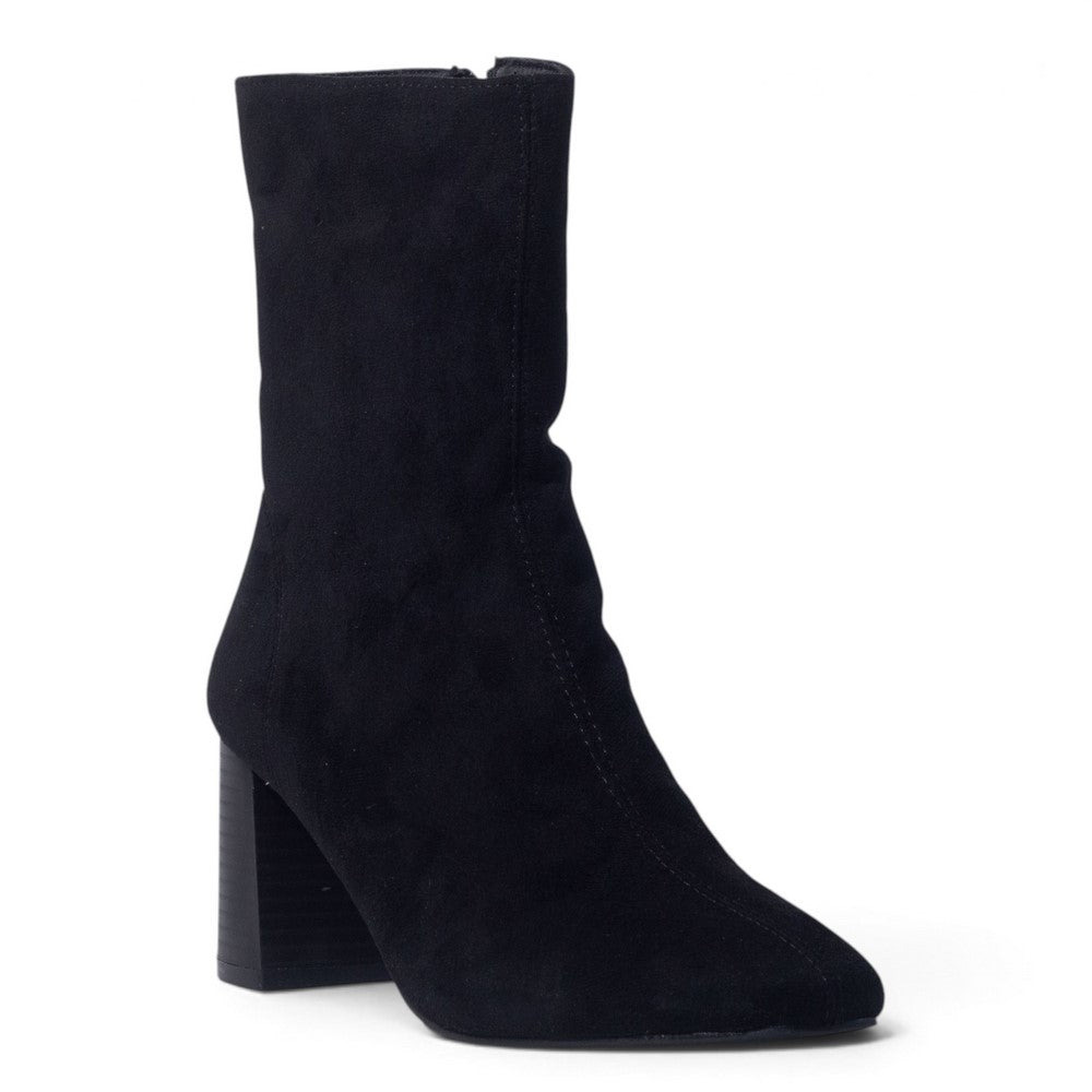 European Union Women Black Chamois Half Boot #5383