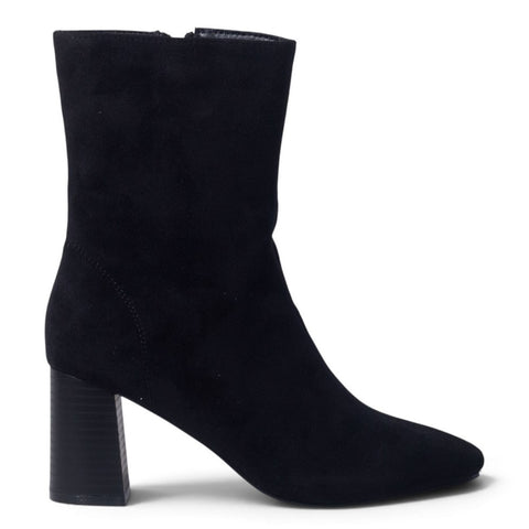 European Union Women Black Chamois Half Boot #5383