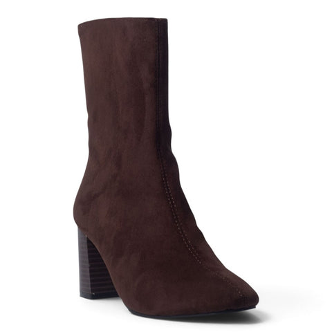 European Union Women Brown Chamois Half Boot #5384