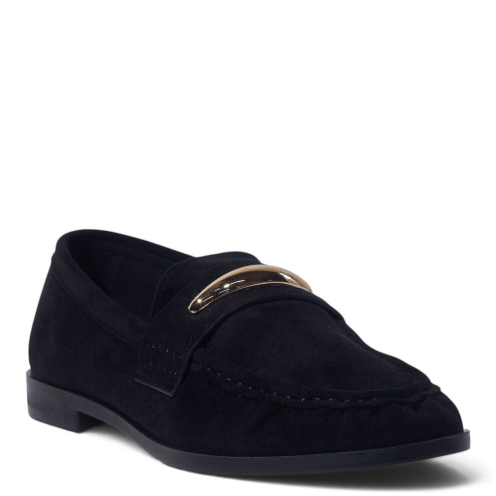 European Union Women Black Chamois Shoes #5389