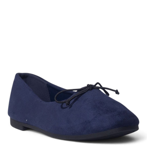 European Union Women Navy Chamois Ballerina #5398