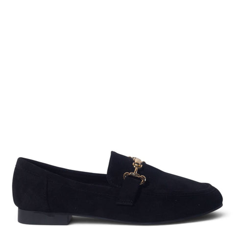 European Union Women Black Chamois Shoes #5403