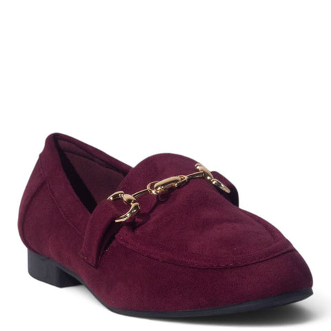 European Union Women Maroon Chamois Shoes #5405