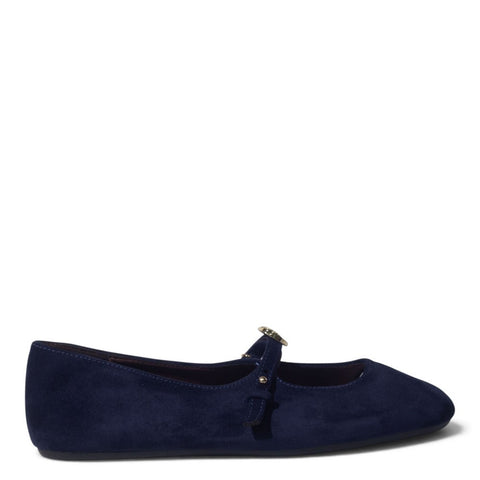 European Union Women Navy Cloth Ballerina #5415