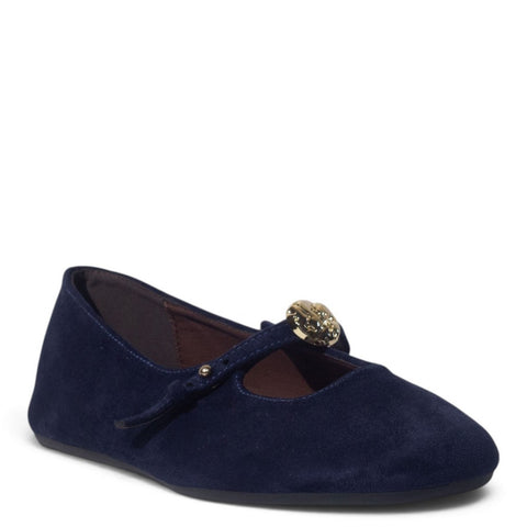 European Union Women Navy Cloth Ballerina #5415