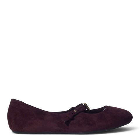 European Union Women Maroon Cloth Ballerina #5416
