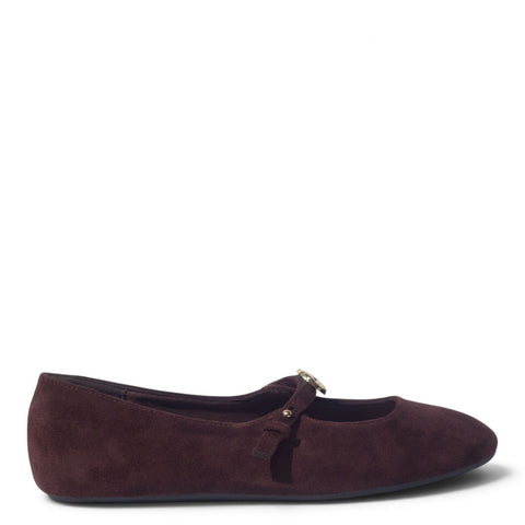 European Union Women Brown Cloth Ballerina #5419