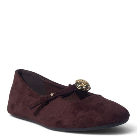 European Union Women Brown Cloth Ballerina #5419