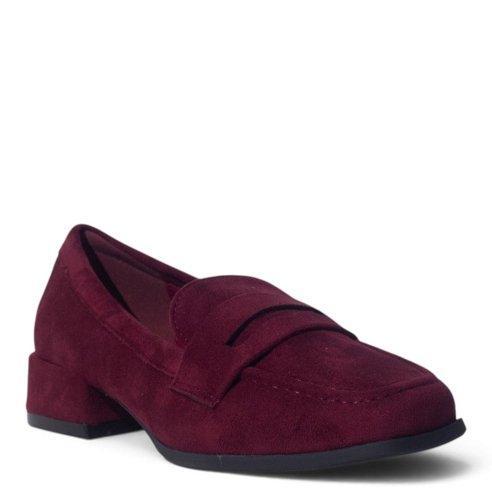 European Union Women Maroon Chamois Shoes #5425