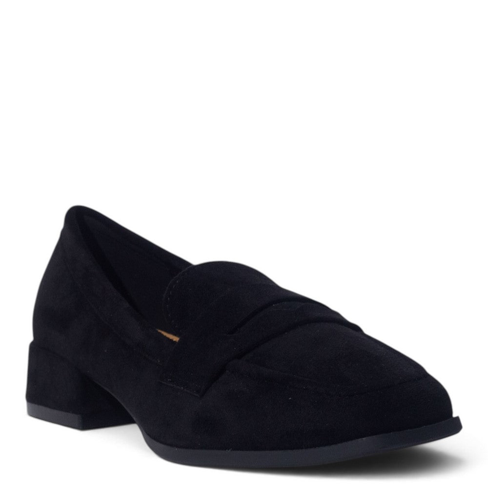 European Union Women Black Chamois Shoes #5426