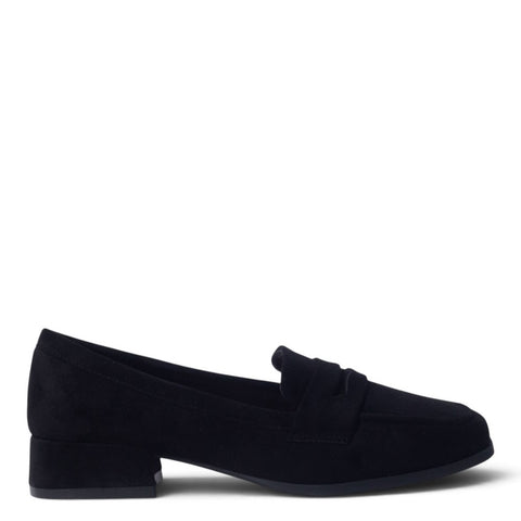 European Union Women Black Chamois Shoes #5426