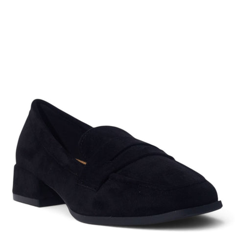 European Union Women Black Chamois Shoes #5426