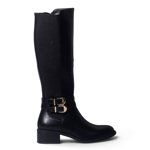 European Union Women Black Leather Boot #5432