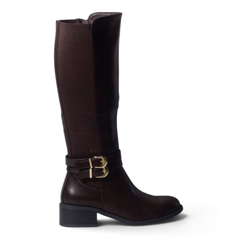 European Union Women Brown Leather Boot #5433