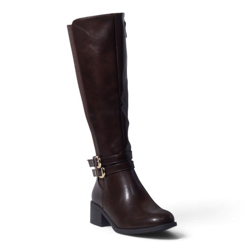 European Union Women Brown Leather Boot #5433
