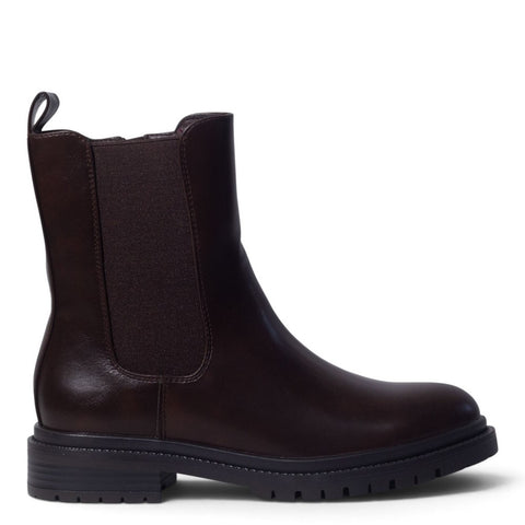 European Union Women Brown Leather Half Boot #5435