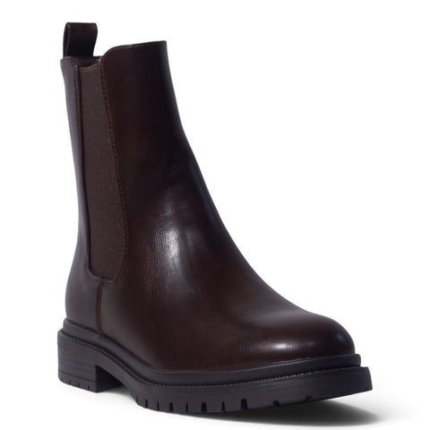 European Union Women Brown Leather Half Boot #5435