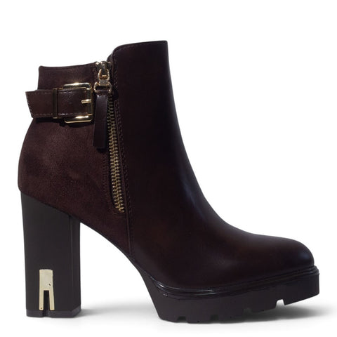 European Union Women Brown Leather Half Boot #5452