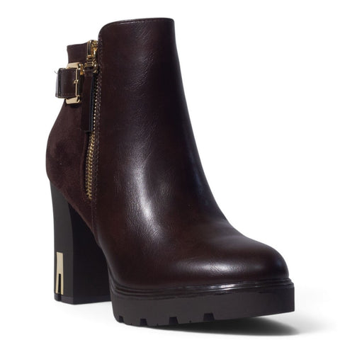 European Union Women Brown Leather Half Boot #5452