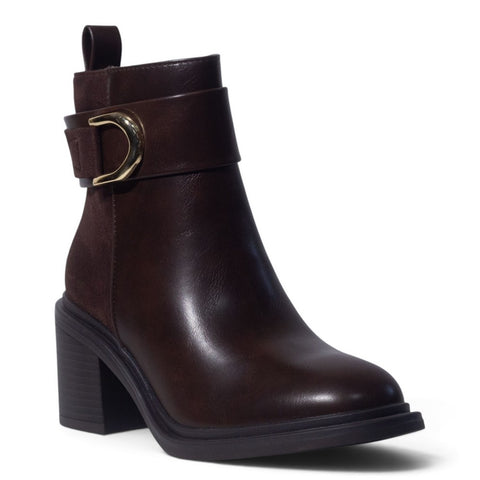 European Union Women Brown Leather Half Boot #5465