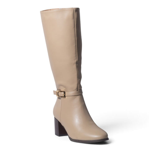 European Union Women Beige Leather Boot #5468