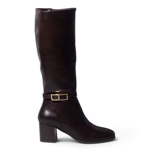 European Union Women Brown Leather Boot #5469