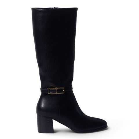 European Union Women Black Leather Boot #5470