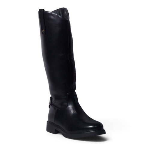 European Union Women Black Leather Boot #5474