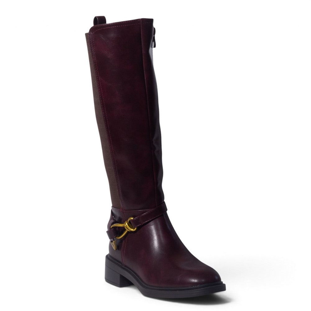 European Union Women Maroon Leather Boot #5480