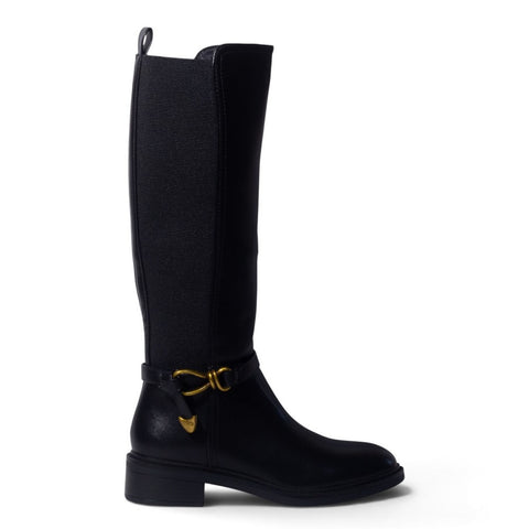 European Union Women Black Leather Boot #5481