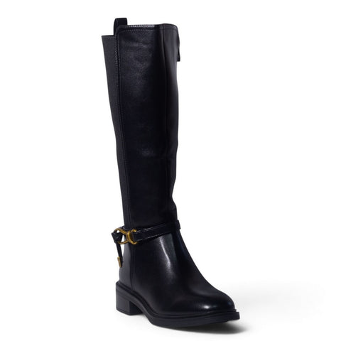 European Union Women Black Leather Boot #5481