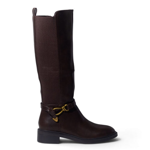 European Union Women Brown Leather Boot #5483