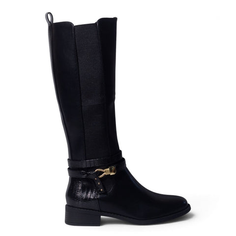 European Union Women Black Leather Boot #5484