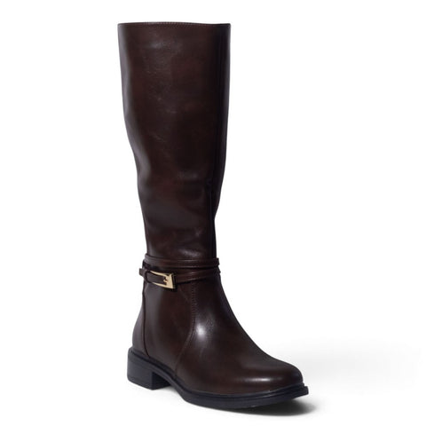 European Union Women Brown Leather Boot #5487