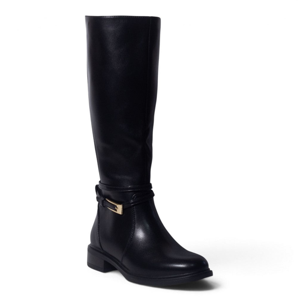 European Union Women Black Leather Boot #5489