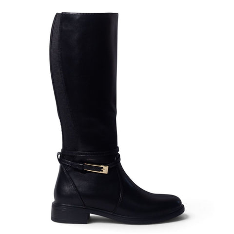 European Union Women Black Leather Boot #5489