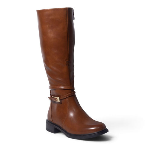 European Union Women Brown Leather Boot #5490
