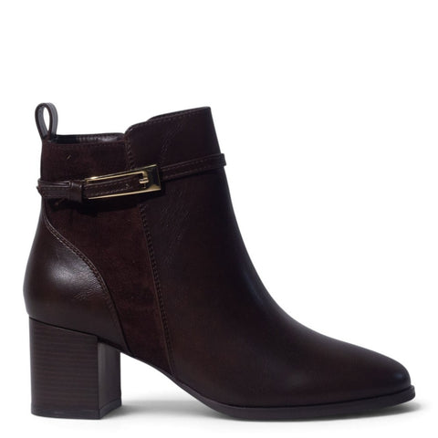 European Union Women Brown Leather Half Boot #5491